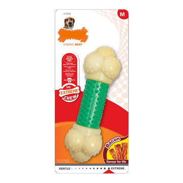 Hundekauspielzeug Nylabone Extreme Chew Double Action Bacon Mint 2-in-1 Gummi Größe S Nylon