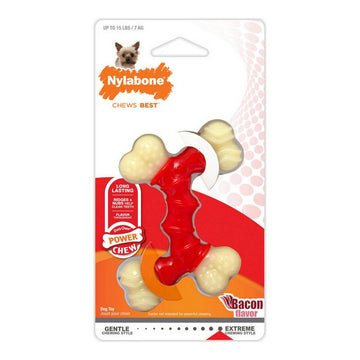 Hundekauspielzeug Nylabone Extreme Chew Double Bacon Größe M Nylon Thermoplast