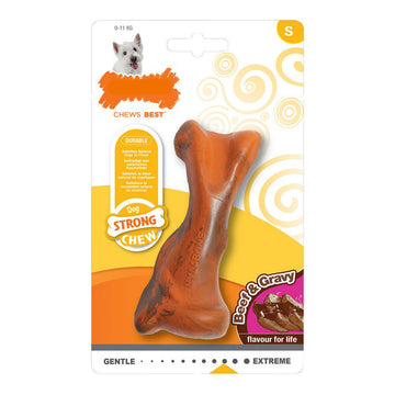 Jucărie de mestecat pentru câini Nylabone Strong Chew Sos Carne Cauciuc Mărimea S