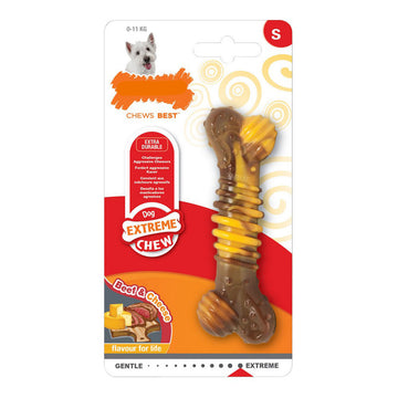 Dog chewing toy Nylabone Dura Chew Cheese Meat Natural 20