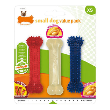 Hundekauspielzeug Nylabone Value Pack Bacon Größe S Chicken Thermoplast (3 Stk)