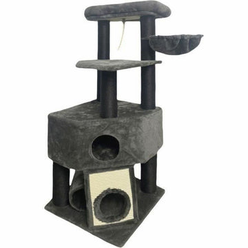 Scratching Post for Cats Guily Dark Grey Polyester Jute Plush Wood Metal Paper Steel MDF Wood Sisal (1 Unit)