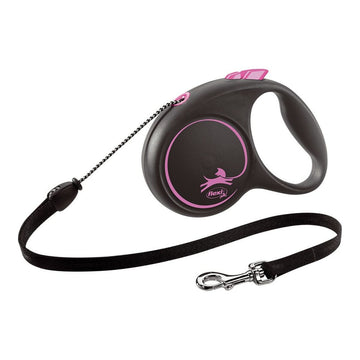 Dog Lead Flexi BLACK DESIGN 5 m Pink Size M