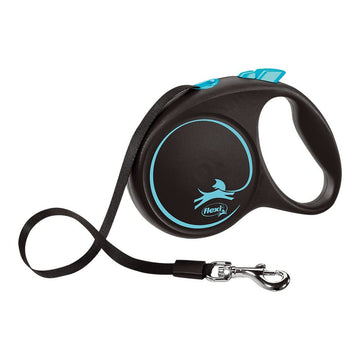 Dog Lead Flexi BLACK DESIGN 5 m Blue Size S