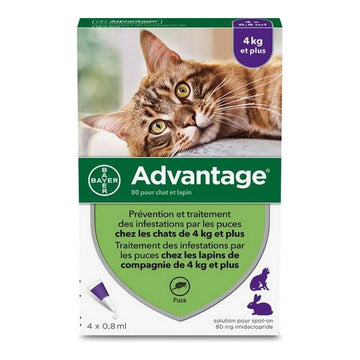 Anti-paraziți Advantage Cric Iepure +4 Kg 4 Unități 0,8 ml