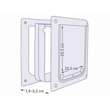 Ușiță pentru pisică Trixie Alb Kunststoff 30 × 36 CM