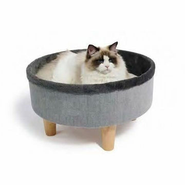 Cat Bed MPETS ROUND Grey 47 x 47 x 26 cm