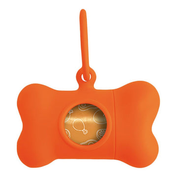 Tierbeutelspender United Pets Bon Ton Neon Dog Orange (8 x 4,2 x 5 cm)