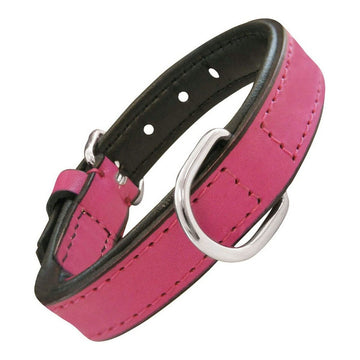 Hundehalsband Gloria gepolstert Fuchsie (30 x 1,5 cm)