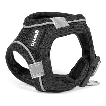 Ham pentru câini Gloria Air Mesh Trek Star Reglabil Negru Mărimea XXXS (18-20 cm)