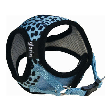 Dog Harness Gloria Leopard 17-22 cm Blue XS size