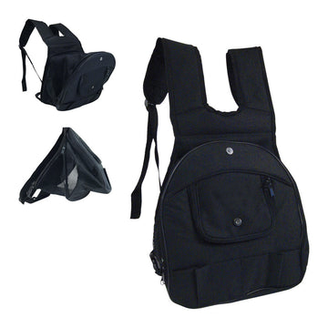 Haustier-Rucksack Gloria Kangaroo Schwarz Erweiterbar 30 x 20 x 34 cm