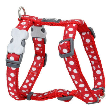 Ham pentru câini Red Dingo Style Sports White Spots 37-61 cm