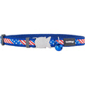 Katzenhalsband Red Dingo US Flag 20-32 cm Blau