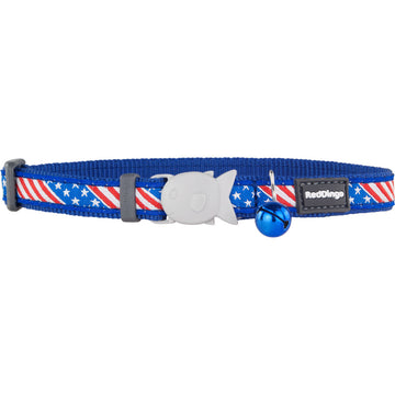 Katzenhalsband Red Dingo US Flag 20-32 cm Blau