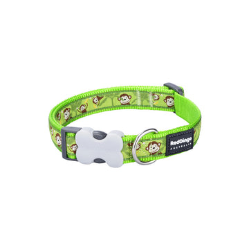 Hundehalsband Red Dingo STYLE MONKEY LIME GREEN 15 mm x 24-36 cm