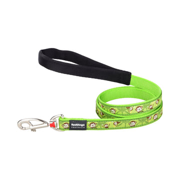 Lesă pentru câine Red Dingo STYLE MONKEY LIME GREEN 15mm x 120 cm