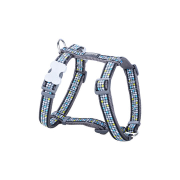 Dog Harness Red Dingo STYLE MODERN ON COOL GREY 36-54 cm 30-48 cm