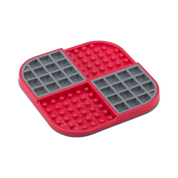 Dog Feeder Lickimat polypropylene TPR Red