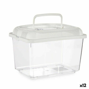 Acvariu Cu mâner Среда Alb Plastic 3 L 17 x 16 x 24 cm (12 Unități)