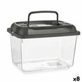 Acvariu Cu mâner Mare Gri Plastic 7 L 20 x 20 x 30 cm (8 Einheiten)