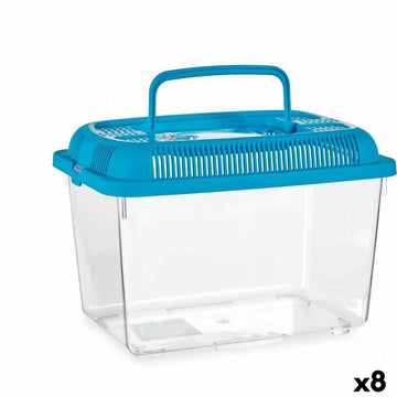 Acvariu Cu mâner Mare Albastru Plastic 7 L 20 x 20 x 30 cm (8 Unități)