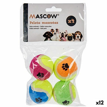 Hundespielzeug Mascow MC1010A(PHB) Mehrfarbig Polyethylen Polypropylen ABS Ball Ø 4,5 cm (12 Stück)