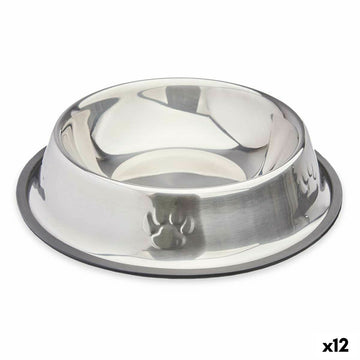 Dog Feeder Mascow 309 Grey Silver Rubber Metal 26 x 7 x 26 cm (12 Units)