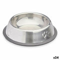 Dog Feeder Mascow 312 Grey Silver Rubber Metal 15 x 4 x 15 cm (24 Units)