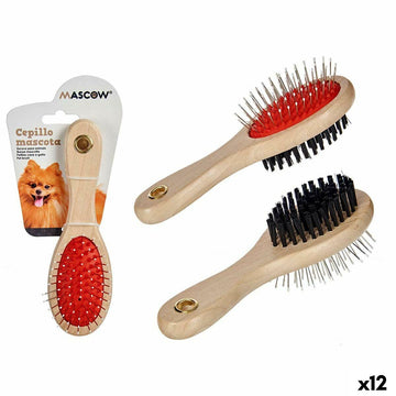 Dog Brush Mascow AR1807083 Brown Black Red 9 x 5 x 21 cm (12 Units)