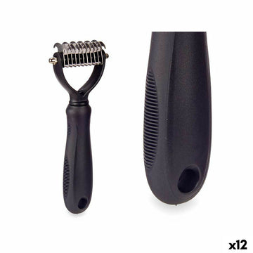 Dog Brush Mascow 333 Black Silicone 6,5 x 17 x 3 cm 12 Units