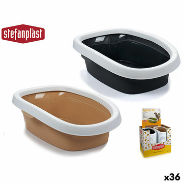 Nisip pentru pisici Stefanplast PR403Q Bej Antracit Plastic 38,5 x 17 x 58 cm (36 Unități)